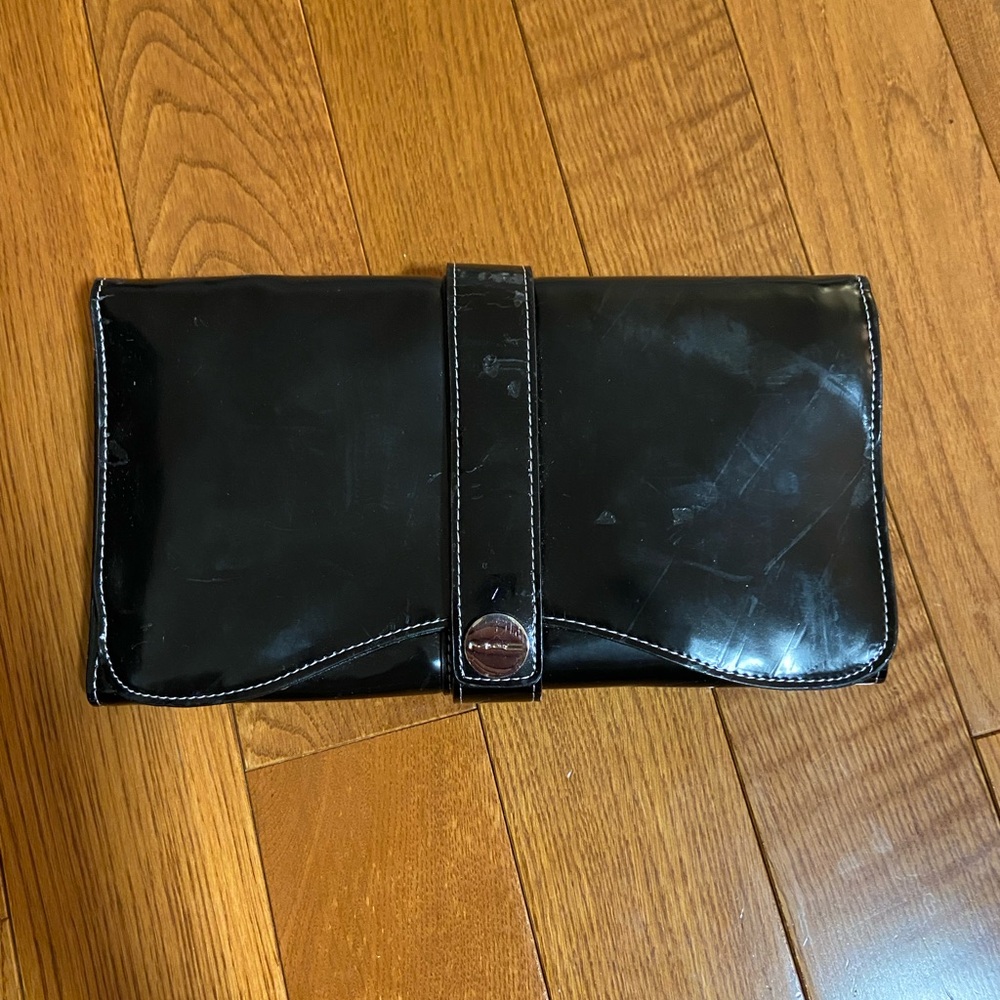 MAC Cosmetics Black Patent Cosmetic Clutch